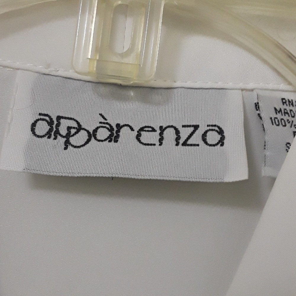 Women's Appranza White Dress Blouse Size SP - Picture 5 of 5